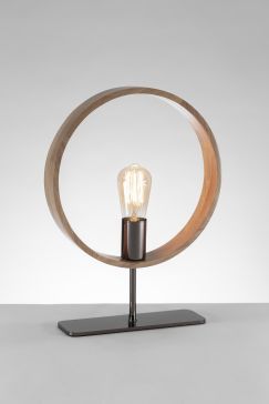 Lampara de Mesa Aki Metal Negro Bte