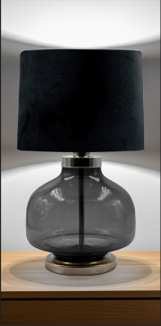 Lámpara de Mesa de Cristal Berry Dzo Negro