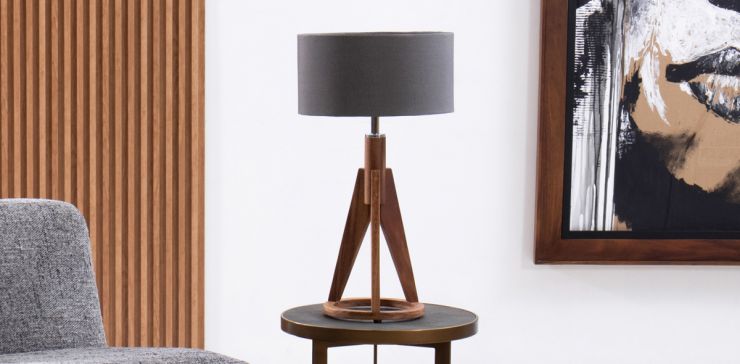 Lámpara de Mesa Rey Almera 40 Gris