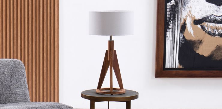 Lámpara de Mesa Rey Almera 40 Gris