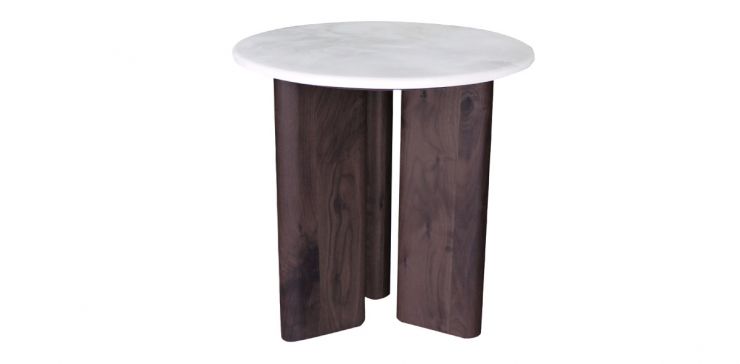 Mesa Lateral de Mármol Viena Blanco