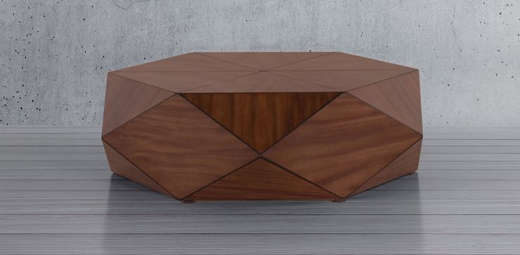 Mesa de Centro Redonda 118 cm Dodeka Parota