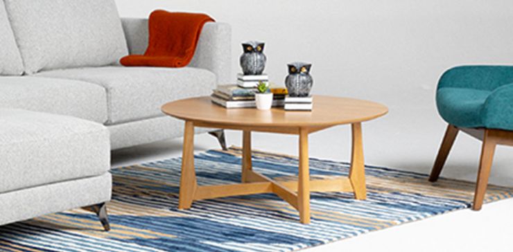 Mesa de Centro Redonda 90 cm Ger Café