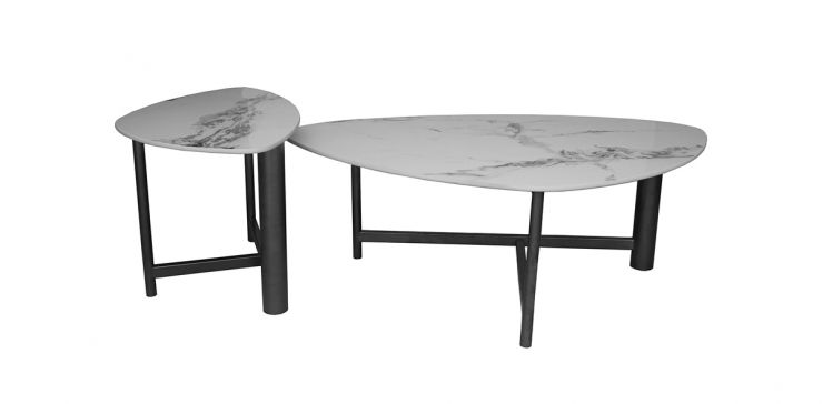 Juego de Mesas Ovaladas Florenza Blanco