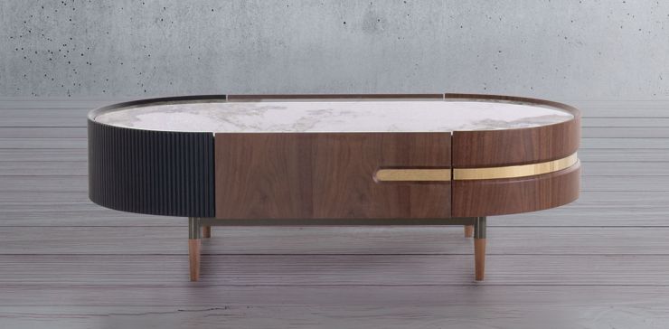 Mesa de Centro 130 x 70 cm Maxime Blanco