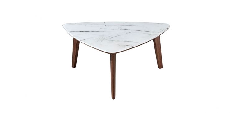 Mesa De Centro Triangular Ottis Blanco