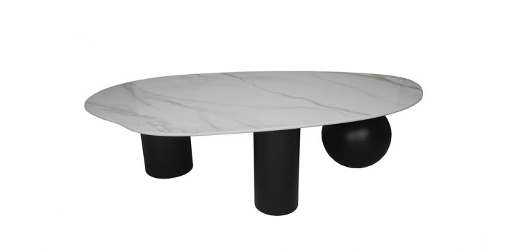 Mesa de Centro Ovalada Tania B Blanco