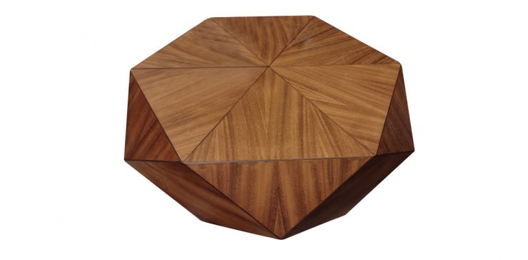 Mesa de Centro Redonda 118 cm Dodeka Parota