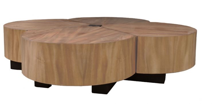 Mesa de Centro Redonda 130 cm Lafiore Parota