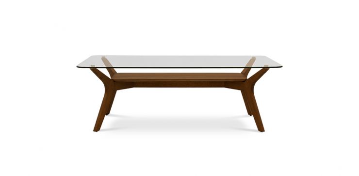 Mesa de Centro de Cristal 110 x 60 cm Seos Natural