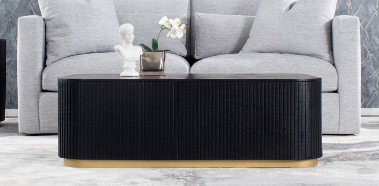 Mesa de Centro 120 x 80 cm Astor Negro