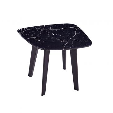 Mesa de Centro 60 X 60 Cm Ovalado Seul Madera Negro