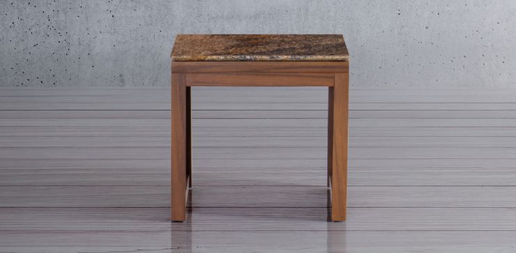 Mesa Lateral Cuadrada 60 x 60 cm Adela Café