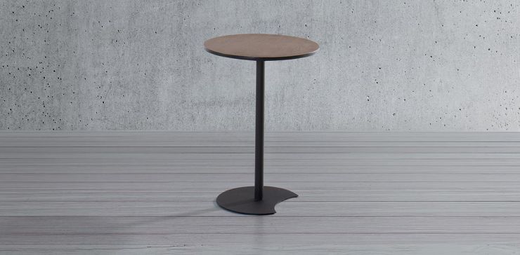 Mesa Lateral Redonda Pacman Nogal