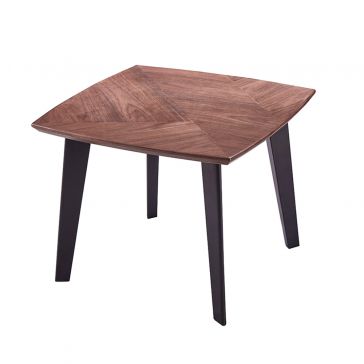 Mesa Lateral 55 X 55 Cm Cuadrada Viena Madera Café