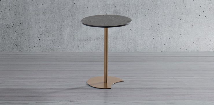 Mesa Lateral Redonda Pacman Dorado