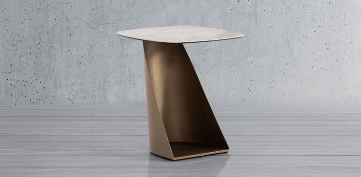 Mesa Lateral 50 x 50 cm Ayre Gris