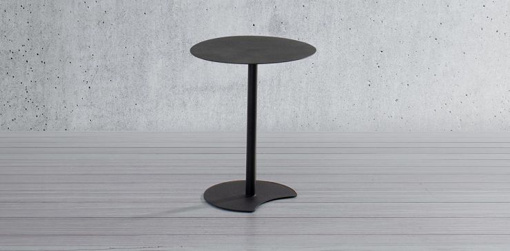 Mesa Lateral Redonda Pacman Negro