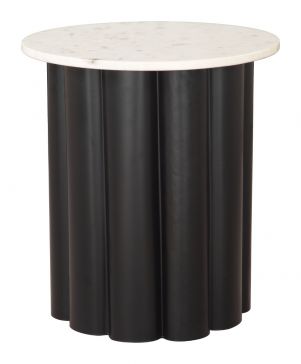 Mesa Lateral Redonda de Mármol Slika Negro