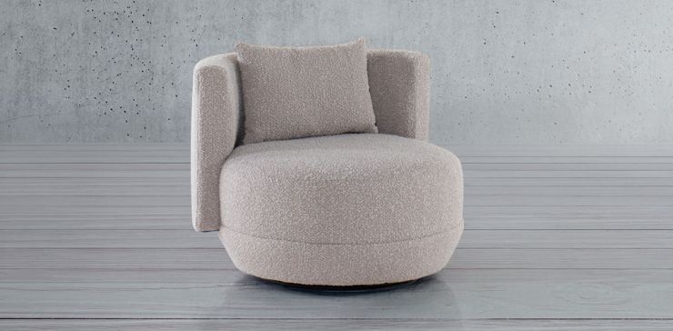 Sillón Giratorio Niquel Gris
