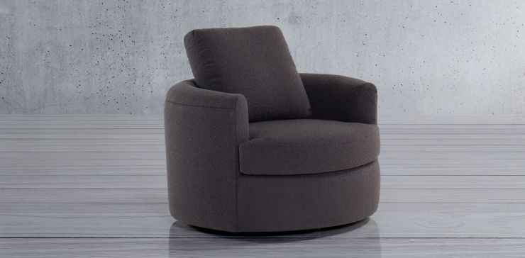 Sillón Ocasional Giratorio Ancona Gris