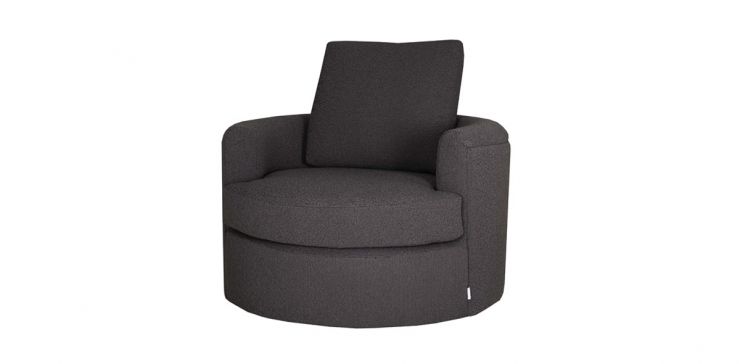 Sillón Ocasional Giratorio Asti Gris