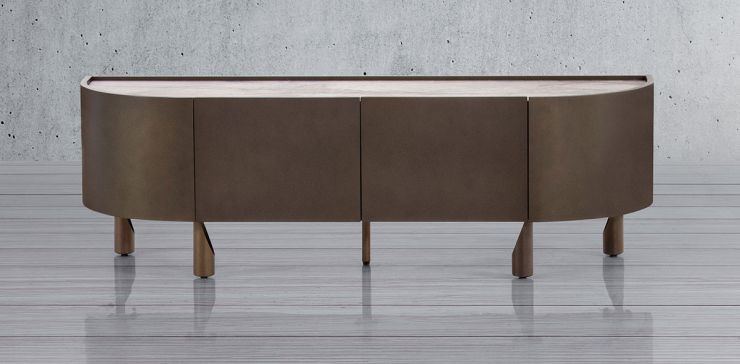 TV Stand 160 x 45 cm Ayre Gris