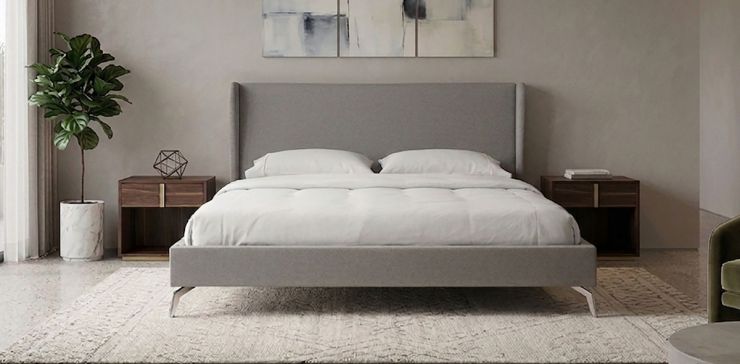 Cama King Size Riuk Gris