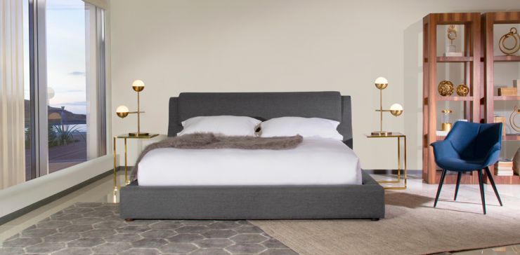 Cama Queen Size Joyce Mistery Charcoal