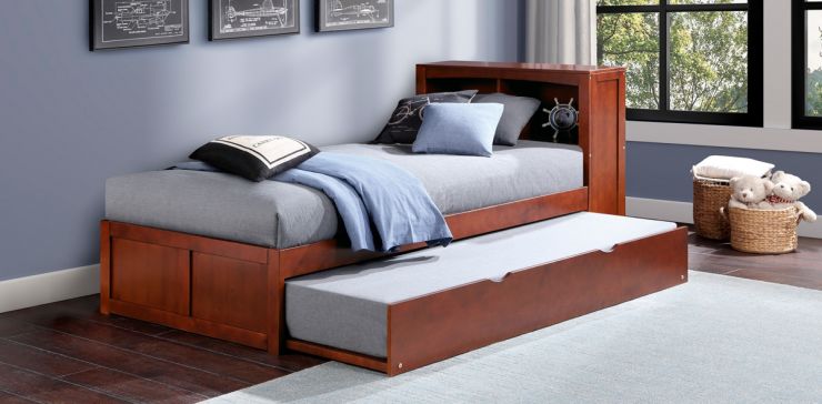 Cama Baja Individual Teddy Nogal