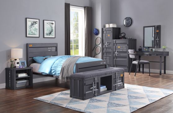 Cama Individual Cargo Metal Plata