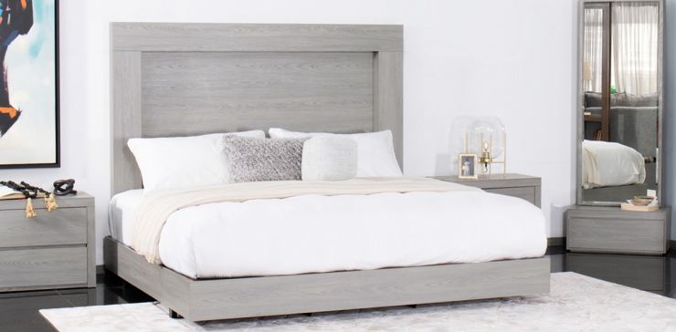 Cama King Size Constanza Gris