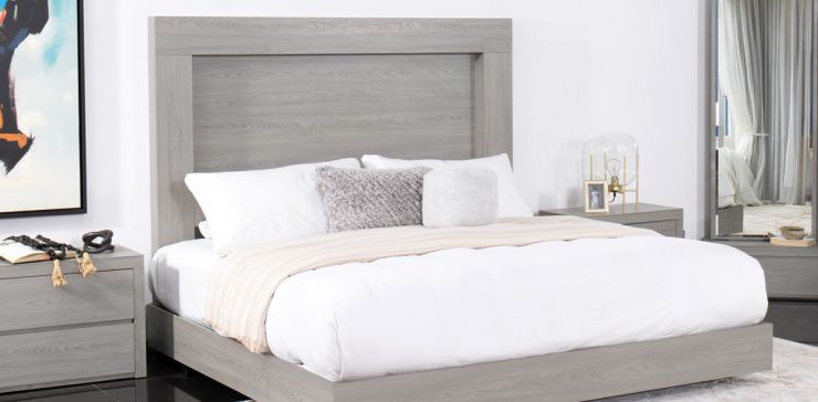 Cama Matrimonial Constanza Gris