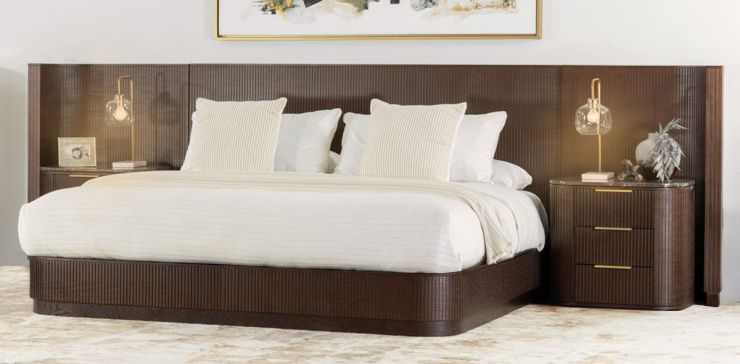 Cabecera King Size Astor Nogal con Extensión y 2 Burós