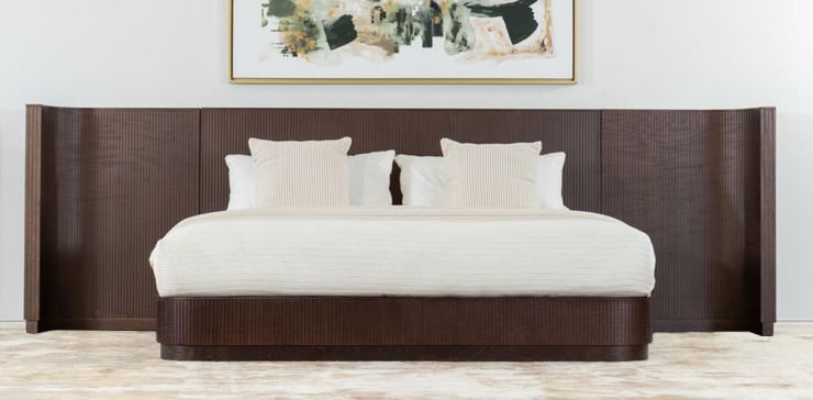 Cama King Size Astor Nogal