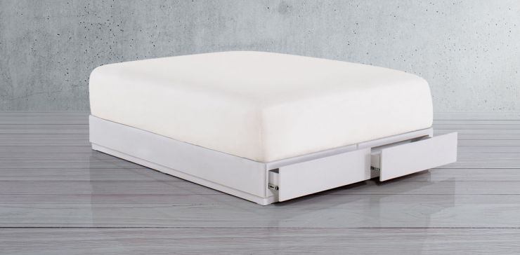 Base de Cama con Cajón Queen Size Keyser Gris