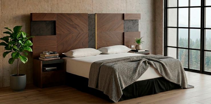 Cabecera King Size Ruzen Nogal