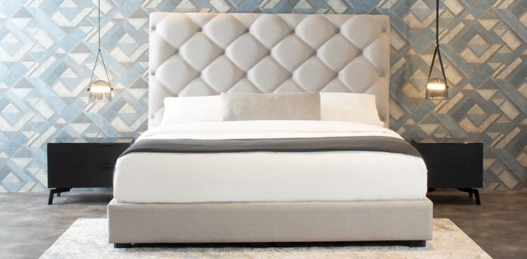 Cama King Size Alina Gris