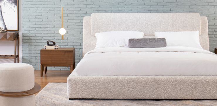 Cama King Size Flax Joyce Beige
