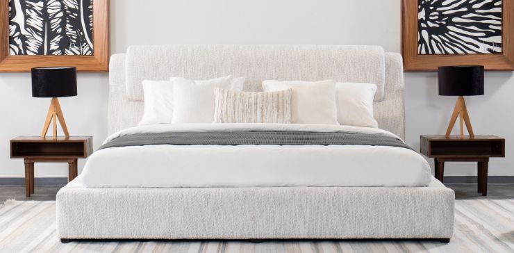 Cama King Size Ecru Joyce Blanco