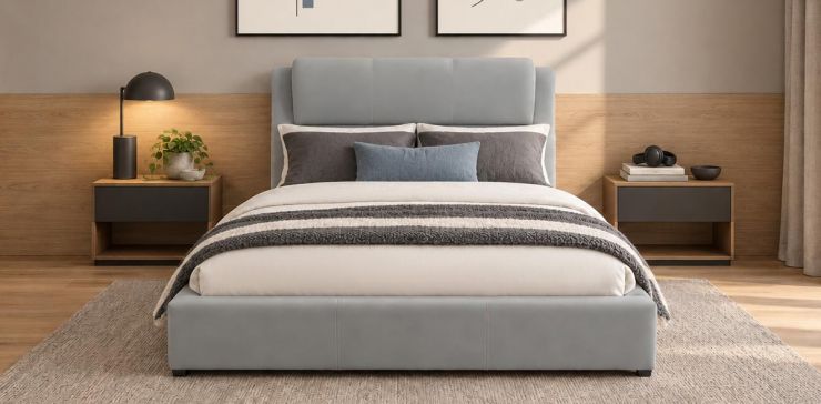 Cama Matrimonial Joyce Gris