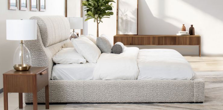 Cama Matrimonial Joyce Gris Mushroom