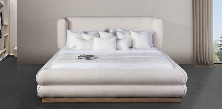 Cama Queen Size Deanne Beige