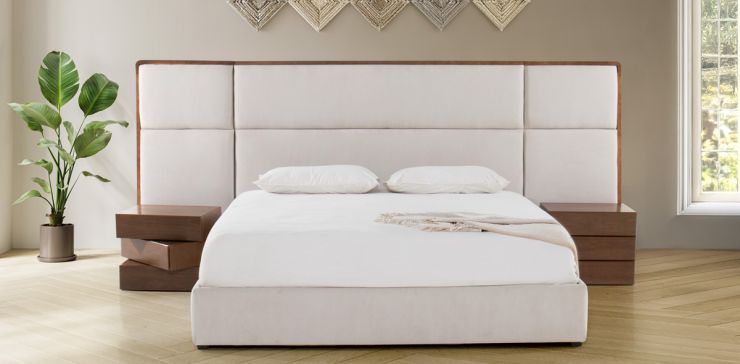 Cabecera King Size con Extensión y 2 Burós Madeira
