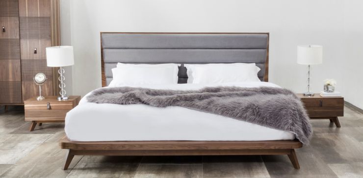 Cama Queen Size Allegra Gris