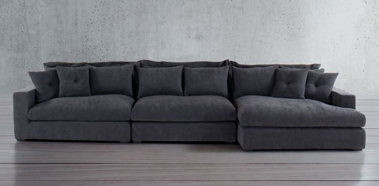 Sala en L Derecha Ashmont Gris