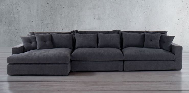 Sala en L Izquierda Ashmont Gris