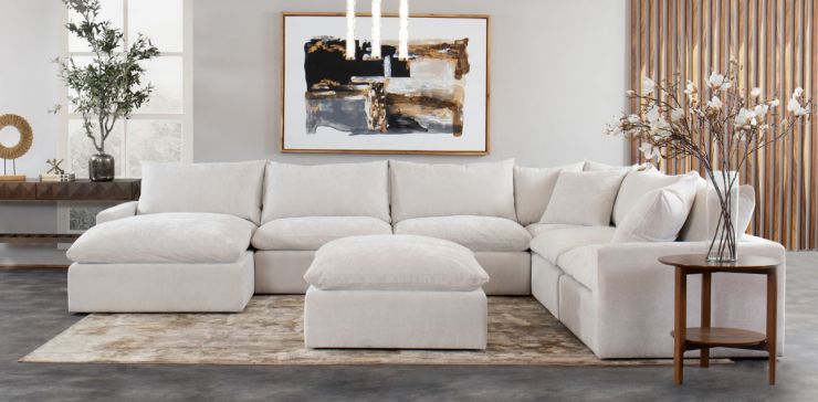 Sala Modular Izquierda Avalanche Blanco 6 Piezas 