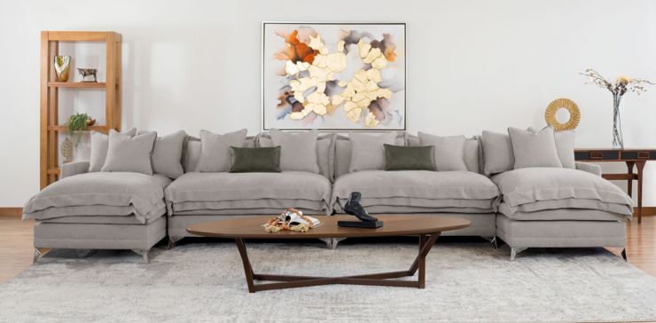 Sala Modular en U Daria Café 4 Piezas