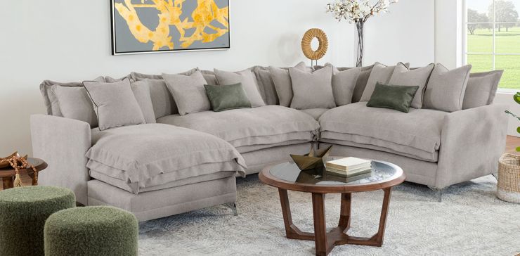 Sala Modular Izquierda Daria Café 4 Piezas